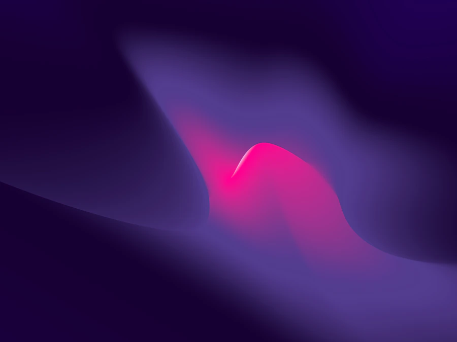 Composição abstrata em tons de violeta e prata, evocando o painel de uma plataforma logística.